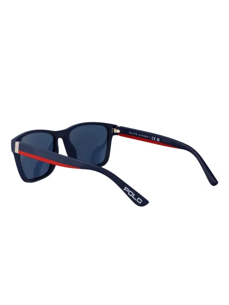 Ochelari de soare Polo Ralph Lauren cu broderie din piele maro