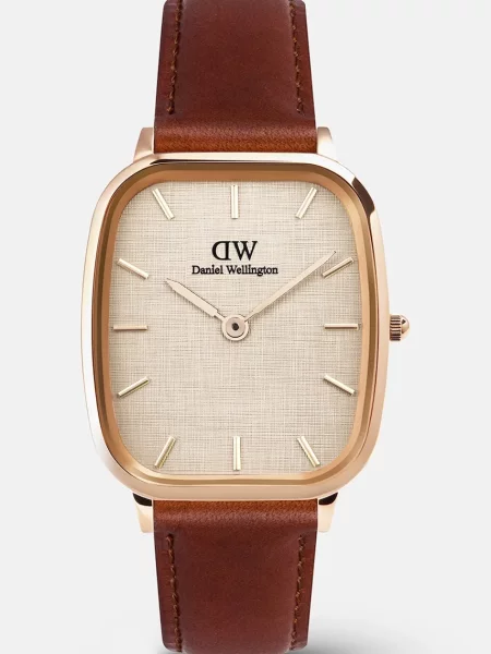 Daniel Wellington zegarek brązowy żółty