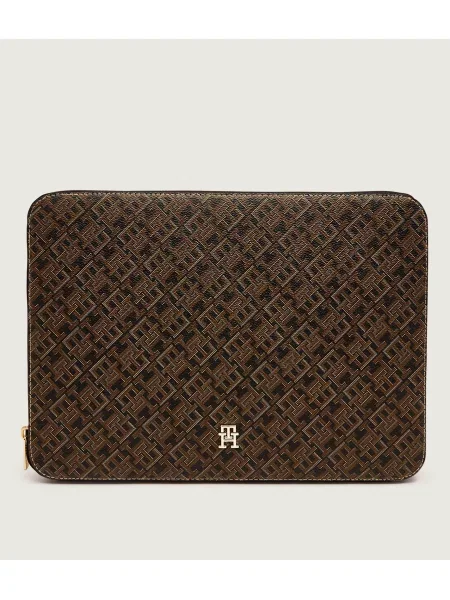 TOMMY HILFIGER Laptoptáskák MONO khaki / fekete fehér