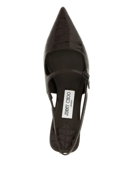 Pantofi cu toc Jimmy Choo slingback maro