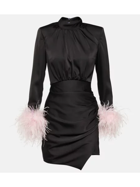 Rochie Self-portrait din satin negru