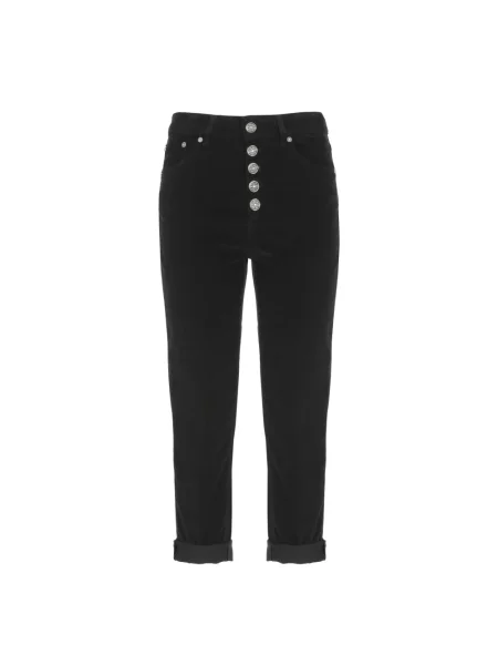 Spodnie Dondup o skróconej długości czarne