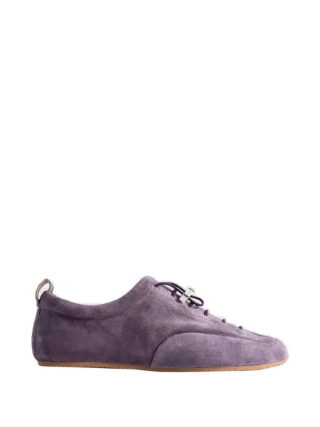 Sneakerși By Far din piele de căprioară violet
