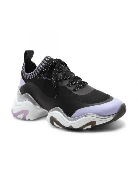 Karl Lagerfeld Sneakers GEMINI Knit Sock Lo | z dodatkiem skóry negru