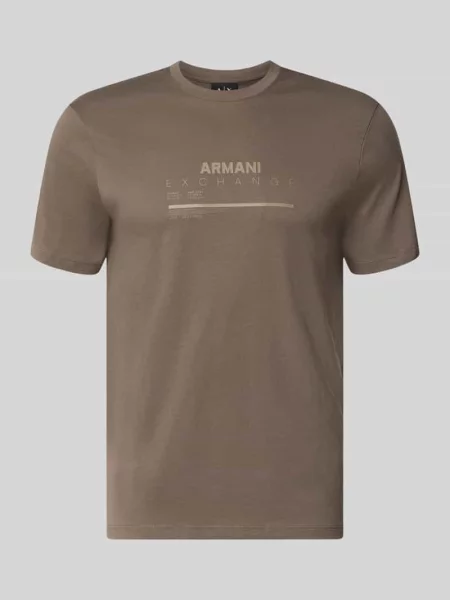 T-shirt o kroju slim fit z czystej bawełny z nadrukiem z logo Armani Exchange