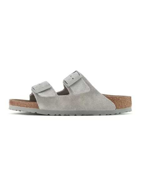 Klapki Birkenstock skórzane zielone