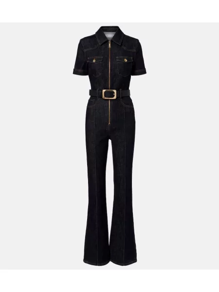 Salopetă de blugi Self-portrait albastru