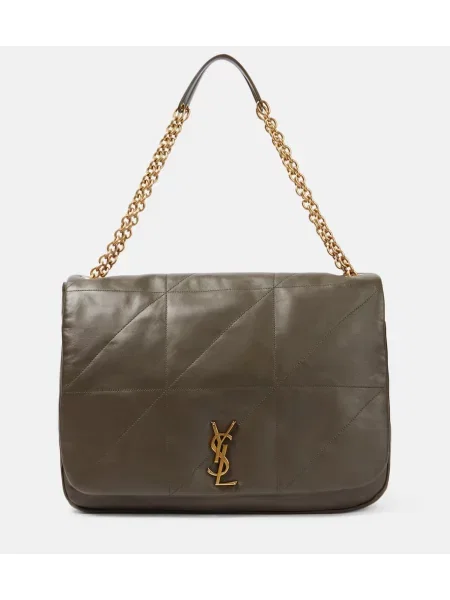 Usnjena torbica Saint Laurent rjava