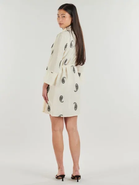 Rochie Jdy cu broderie bej
