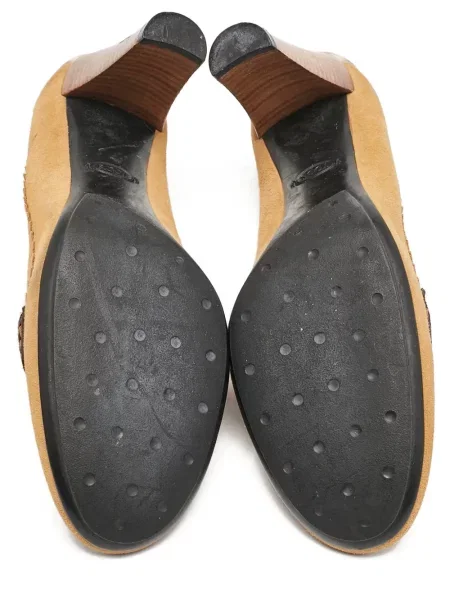Pantofi cu toc Tod's din piele de căprioară maro