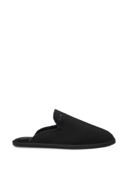 Chiloți Boss slip-on din piele de oaie cu autograf negru