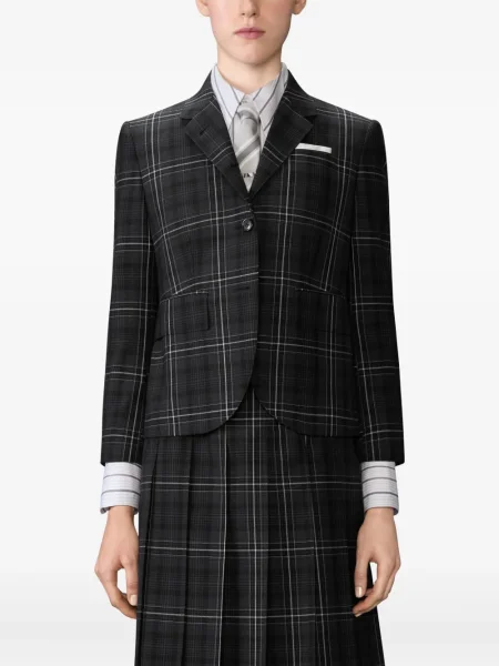 Sacou Thom Browne în carouri negru