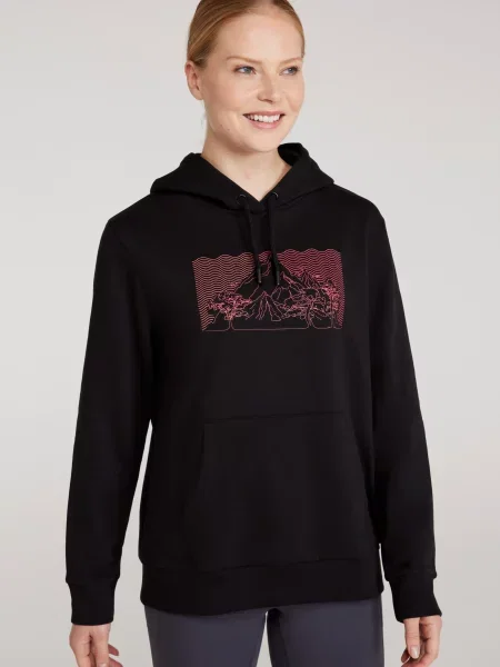 Bluza z nadrukiem ombre — góry Black czarna