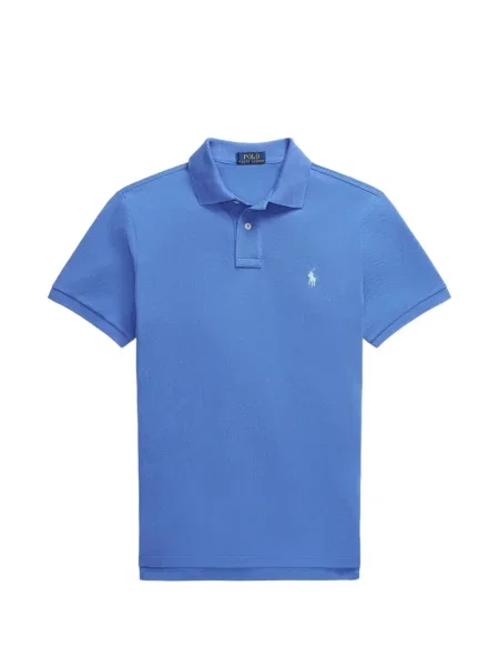 Matlasat tricou polo Polo Ralph Lauren cu decolteu rotund cu autograf roșu