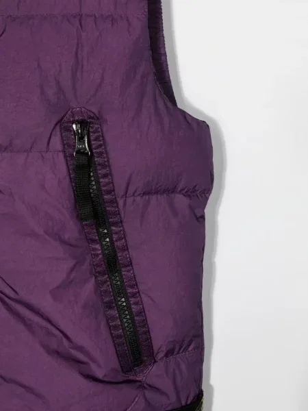 Kamizelka puchowa dziecięca Stone Island fioletowa