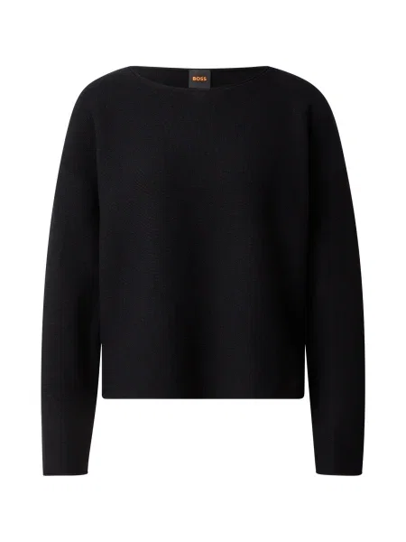 BOSS Pulover Fouet' negru
