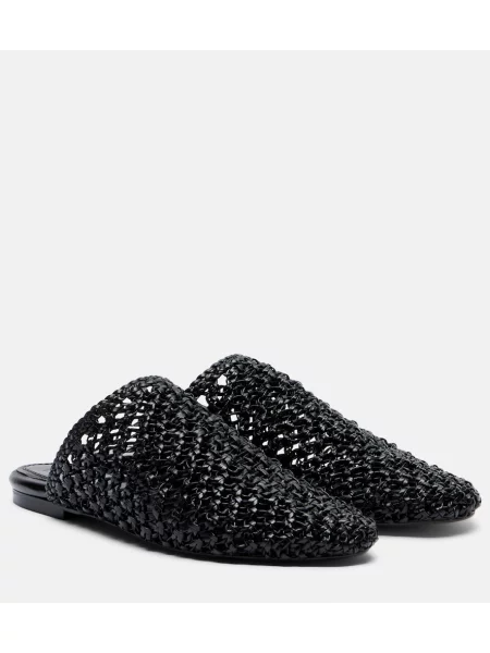 Papuci tip mules Souliers Martinez din piele negru