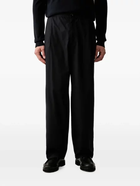 Pantaloni Emporio Armani din poplin albastru