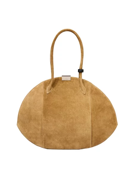 Duża torebka Nina Ricci zamszowa brązowa