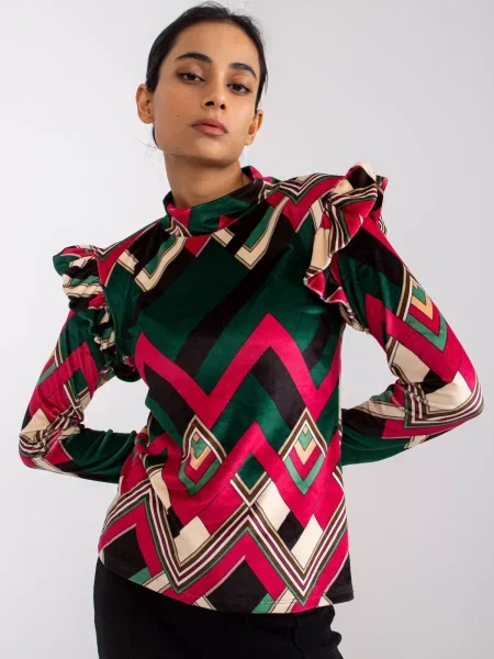 Bluză Fashionhunters verde