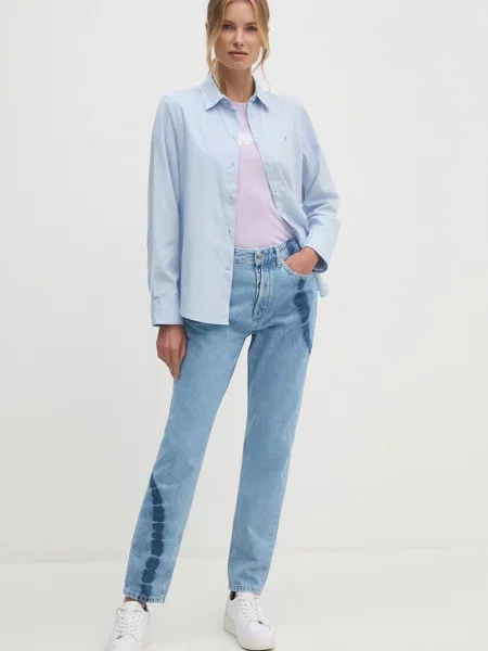 Зауженные джинсы Pepe Jeans с эффектом тай-дай на завязках