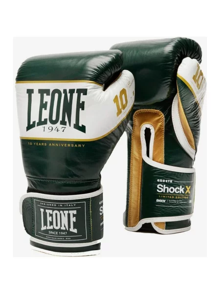 Rękawice Leone Shock X zielone złote białe