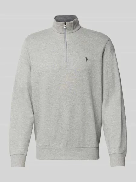 Bluza z wyhaftowanym logo Ralph Lauren szara