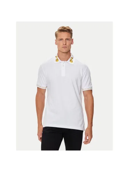 Polo majica Versace Jeans Couture bela