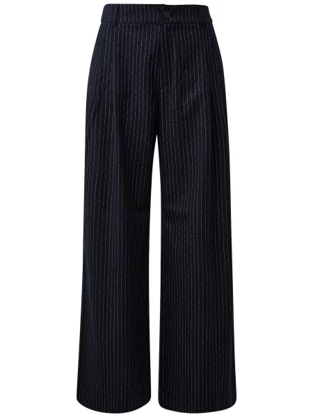 S.Oliver Hlače z naborki marine bela