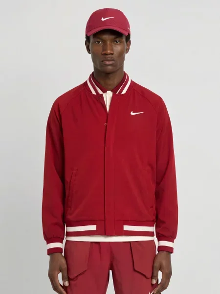 Nike Bunda Na Trénink Court Slam tmavě červená bílá