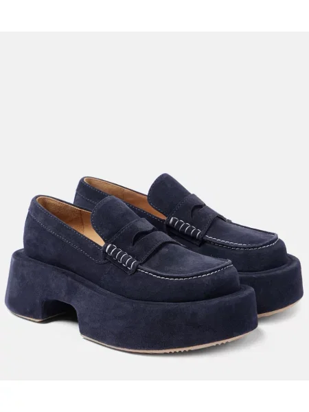 Loaferke Jw Anderson iz semiša s platformo modra