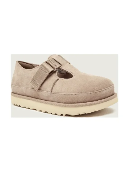 UGG Pantofi GOLDENSTAR MARY JANE | piele întoarsă bej
