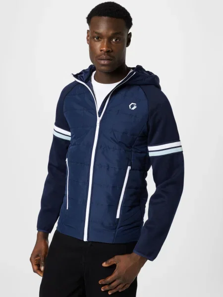 JACK & JONES Prehodna jakna mornarska / temno modra / bela