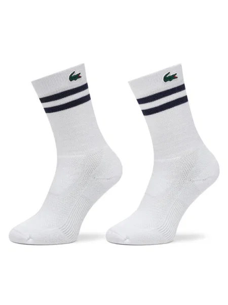 Lacoste Unisex Magasszárú Zokni fehér