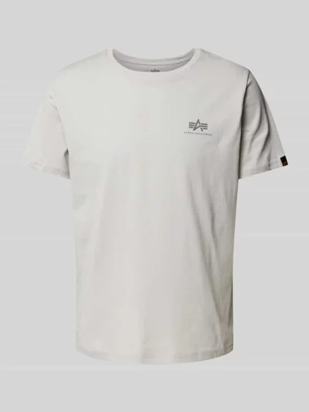 T-shirt z detalami z logo Model BASIC' Alpha Industries