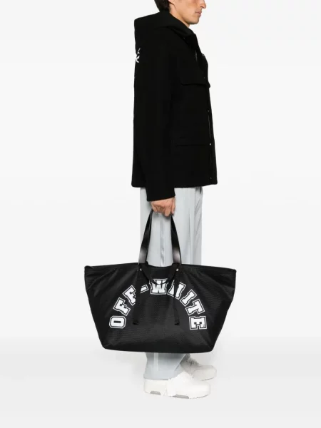 Geantă Off-white cu imagine plasă alb