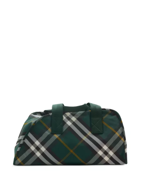 Geantă Burberry în carouri verde
