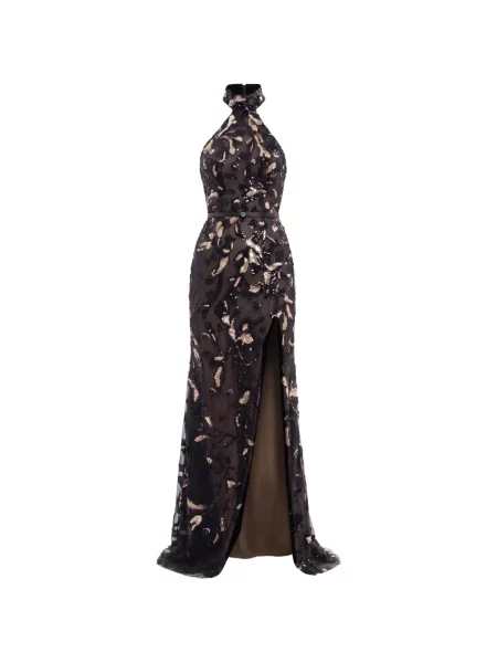 Rochie maxi Saiid Kobeisy din tul negru