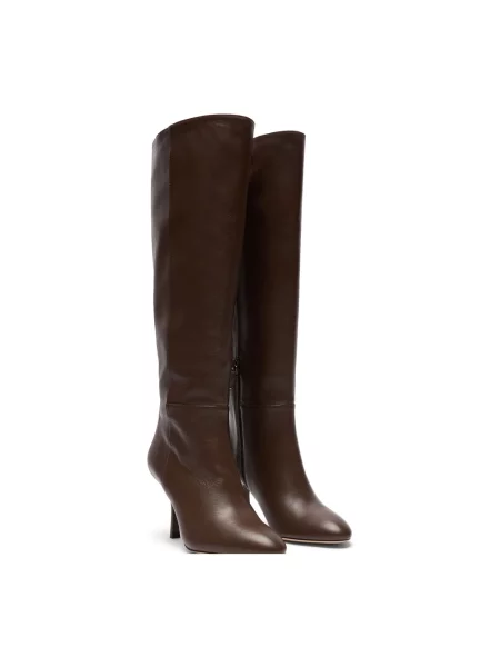 Botki Stuart Weitzman skórzane brązowe