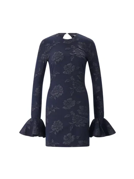 Mała mały sukienka mini Rotate Birger Christensen w kwiatki niebieska