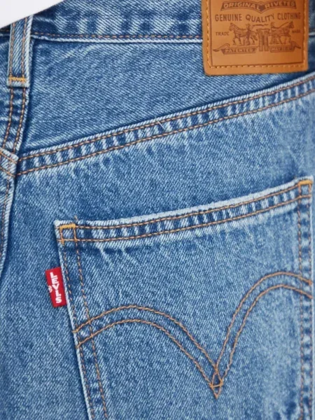Blugi drepți Levi's® zdrențuiți negru