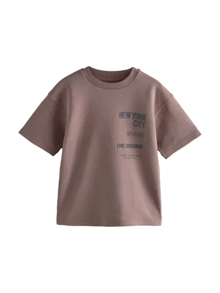 Next Tricou maro negru