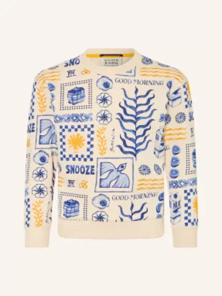 Scotch & Soda Mikina režná / žlutá / tmavě modrá