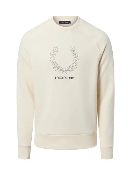 Fred Perry Bluza Mężczyźni jednolity S biały