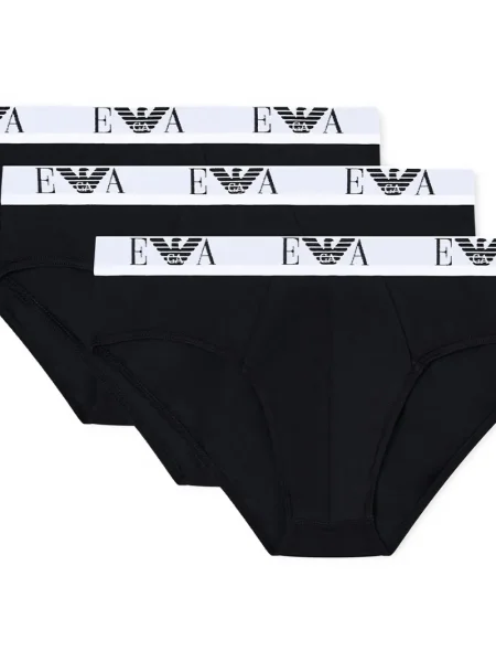 Chiloți scurți Emporio Armani cu autograf negru