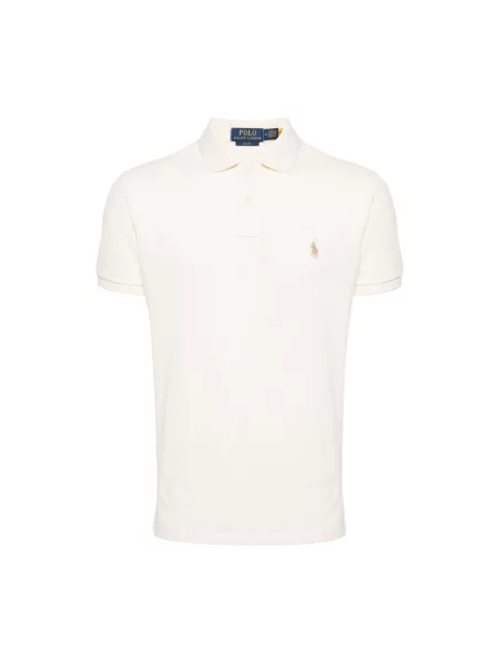 Koszulka polo Polo Ralph Lauren z siateczką beżowa