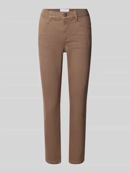 Jeansy o kroju slim fit z mieszanki bawełny model ORNELLA SPORTY' Angels beżowe