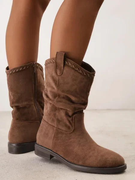 Botine Orena Paris cu cordon maro