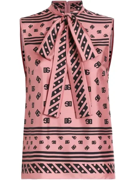 Bluza Dolce & Gabbana s printom ružičasta