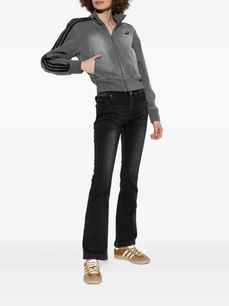 Top Adidas cu paiete din jerseu negru